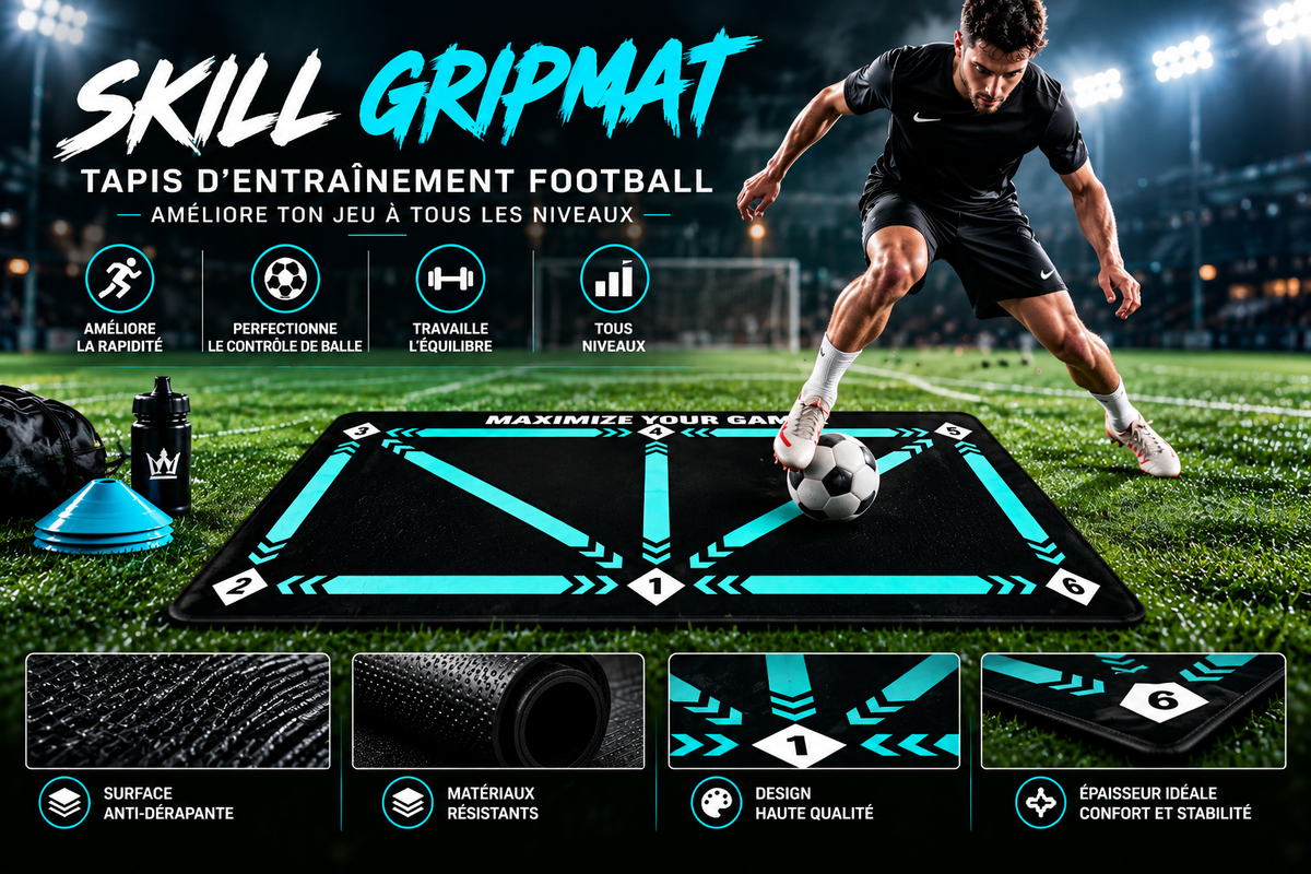 ⚽ SKILL GRIPMAT – Tapis d’entraînement de football antidérapant